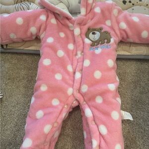 Pink Polka Dot Baby Onesie
